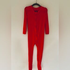 Little Sleepies Vibrant Red Kids Footie